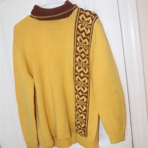 Yellow and Brown Men's Sweater